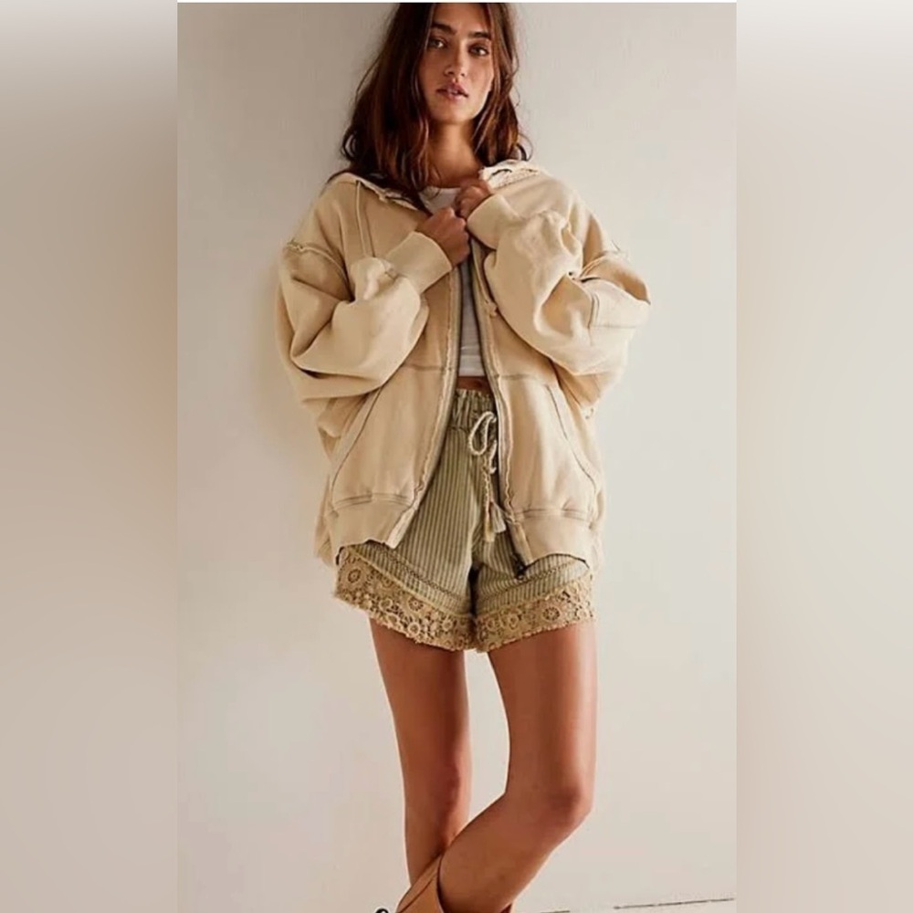 Free People By Your Side Lined Hoodie Size Large NWT